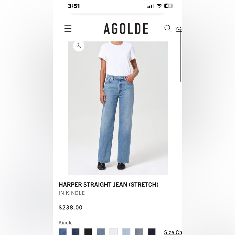 AGOLDE Harper Jean. Perfect condition,  worn once.